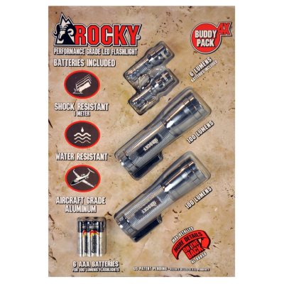 Rocky Performance Grade LED Flashlight - 4 pk. - Titanium.  Ends: May 23, 2012 6:54:31 PM CDT