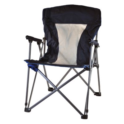 Folding Camp Chair w/Padded Arm Rests - Blue.  Ends: May 20, 2013 9:00:00 AM CDT