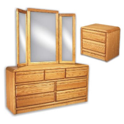 American Sleep Nightstand, Dresser & Mirror