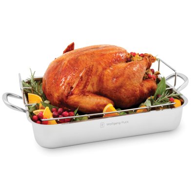 Wolfgang Puck Stainless Steel Roaster and Rack.  Ends: May 19, 2013 8:24:00 AM CDT