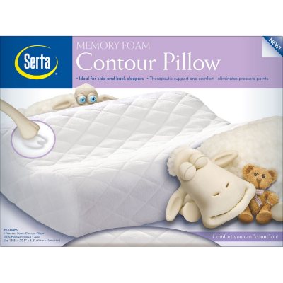 Serta Standard Sized Memory Foam Contour Pillow