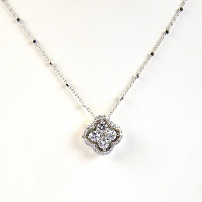 1.00 CT. T.W. Quad Diamond Pendant in 14K White Gold