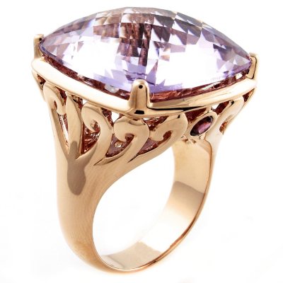 Pink Amethyst & Rhodolite Ring in 14K Pink Gold.  Ends: May 17, 2012 9:58:00 AM CDT