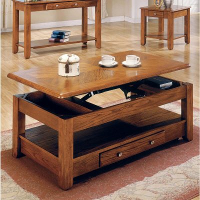 Logan Oak Lift-Top Cocktail Table
