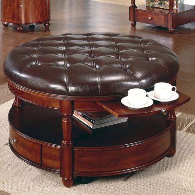 Taylor Round Cocktail Table with Drawer