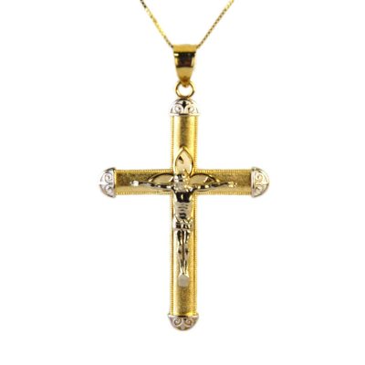14KTT PENDANT CRUCIFIX.  Ends: May 25, 2013 8:00:00 PM CDT