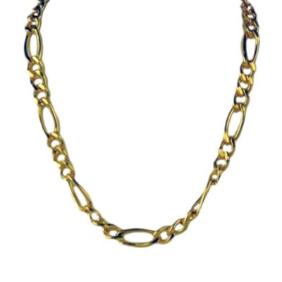 Figaro 22" Sterling Silver and 14k Gold Link Chain.  Ends: Jan 28, 2012 7:49:00 AM CST
