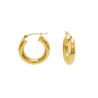 3.8mm x 20mm Polished Hoop Earrings.  Ends: Jun 19, 2013 3:00:00 PM CDT
