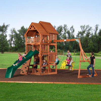 Highlander Deluxe Cedar Play Set with Slide