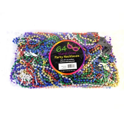 Mardi Gras Assorted Beads - 64 ct.