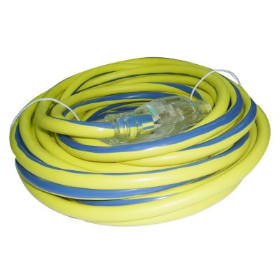Tuff Cord Lighted Outdoor Extension Cord - Yellow and Blue - 50'