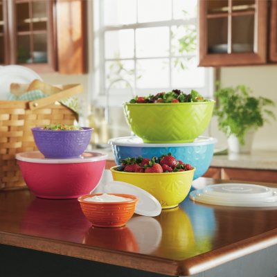 Textured Melamine Mixing Bowls Set - 6 pc.