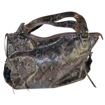 Miss Gustto Jenny Snake Satchel - Rose Brown