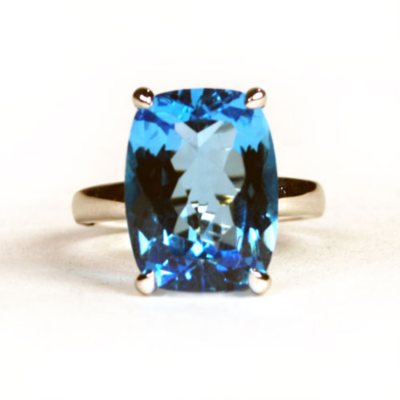 Swiss Blue Topaz Cocktail Ring