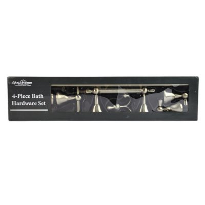 Lifestyle Home 4-Piece Bath Hardware Set - Brushed Nickel