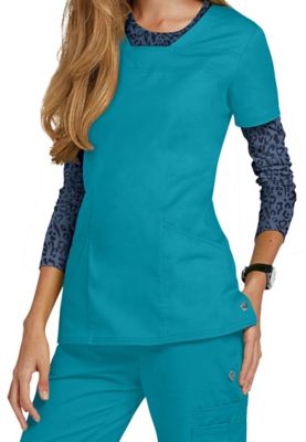 HeartSoul So Furocious Sculpted print scrub top Scrubs and Beyond