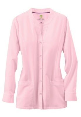 Healing Hands Purple Stretch Danna warmup scrub jacket.