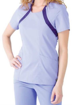 Urbane Sport chevron stitched STRETCH scrub top Scrubs and Beyond