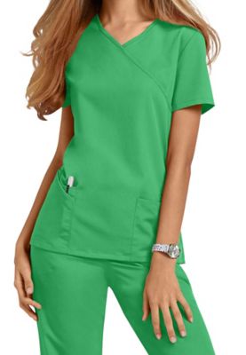 Urbane Ultimate Sophie mockwrap scrub top.