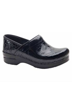 Dansko Professional tooled leather nursing clogs.
