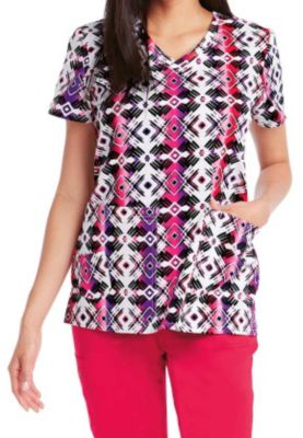 barco print scrub tops