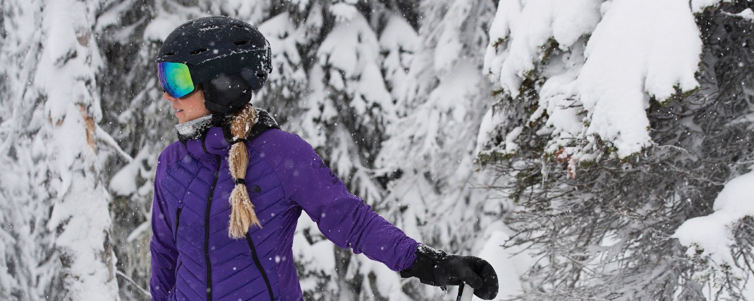 Smith Optics Mirage ski helmet on skier Hadley Hammer