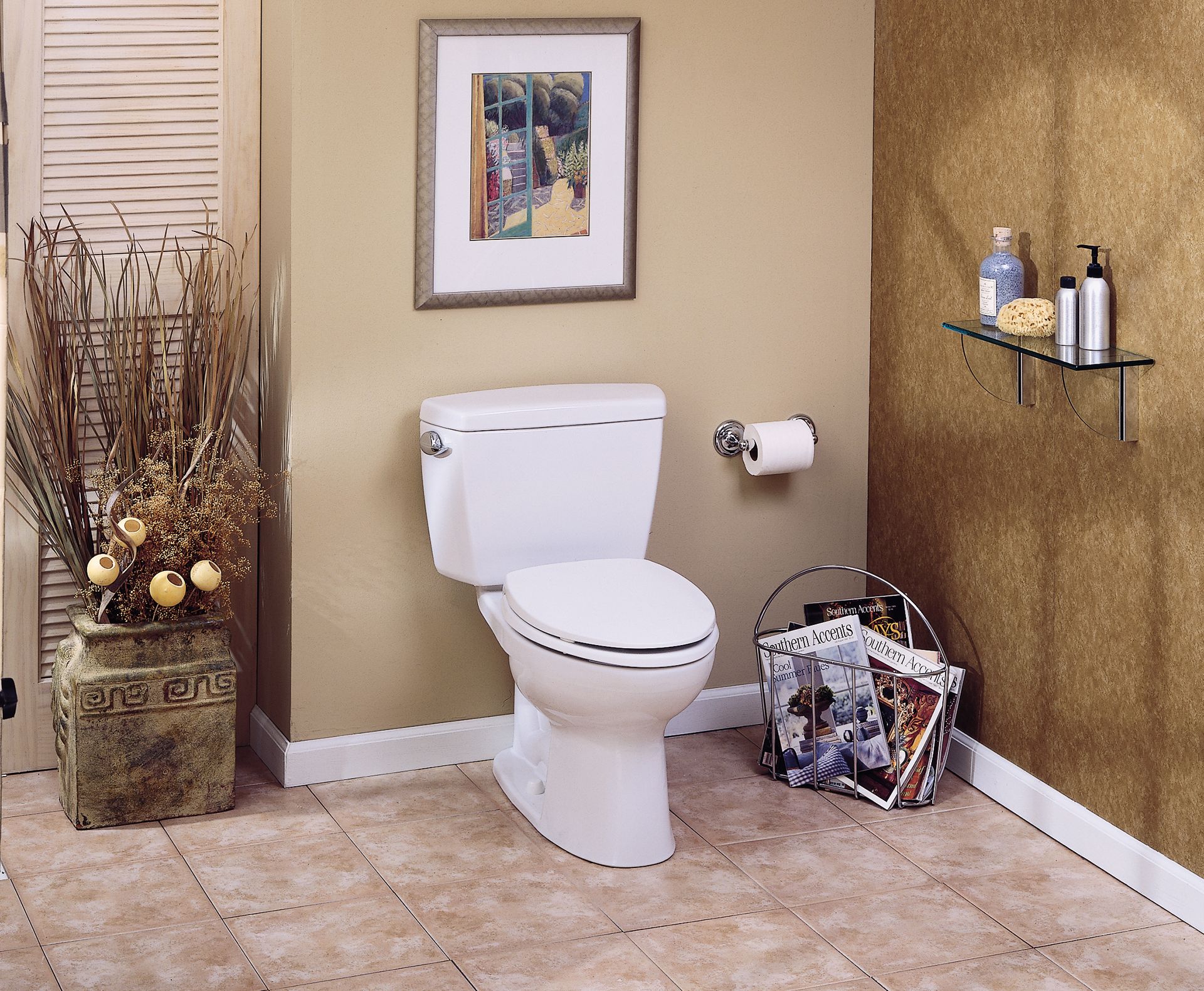 Eco Drake® TwoPiece Toilet, 1.28 GPF, ADA Compliant, Elongated Bowl