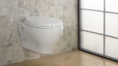 Aquia® Wall-Hung Dual-Flush Toilet, 1.6 GPF u0026 0.9 GPF, Elongated Bowl