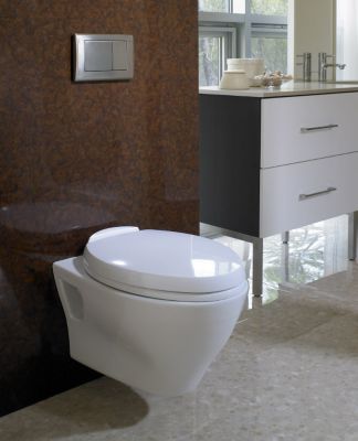 Aquia® Wall-Hung Dual-Flush Toilet, 1.6 GPF u0026 0.9 GPF, Elongated Bowl