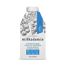 Milkadamia Unsweetened Vanilla Creamer, 16 Fluid ounce