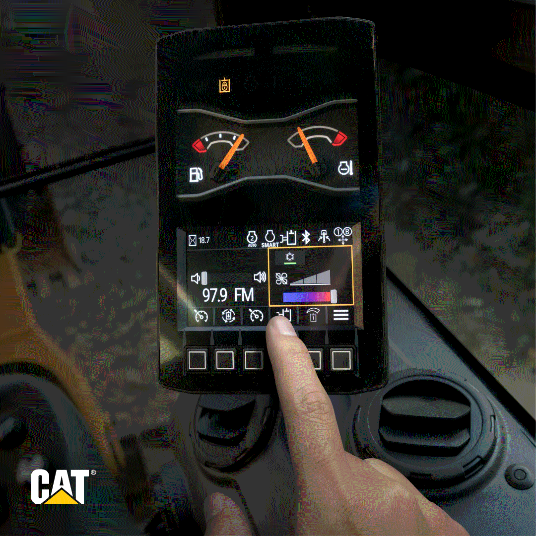 Mini excavator features animation