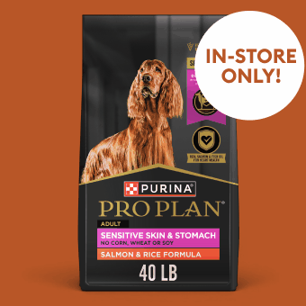 Purina Pro Plan dog food and 10X points callout