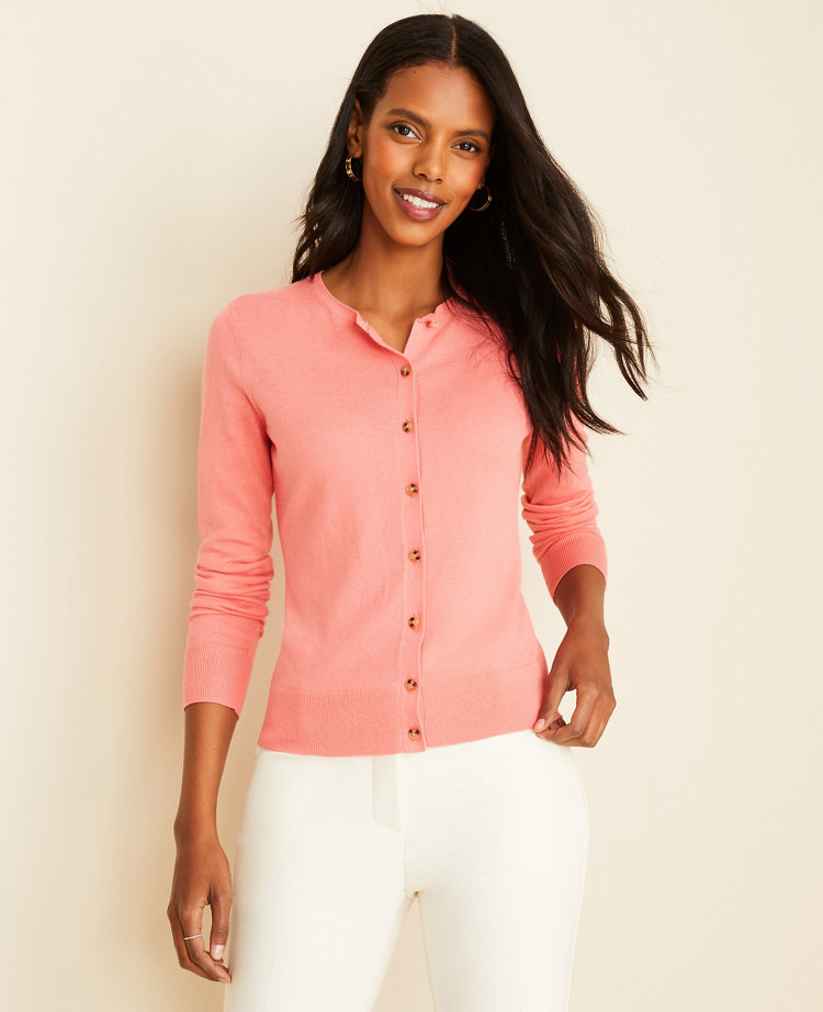 ann taylor green cardigan