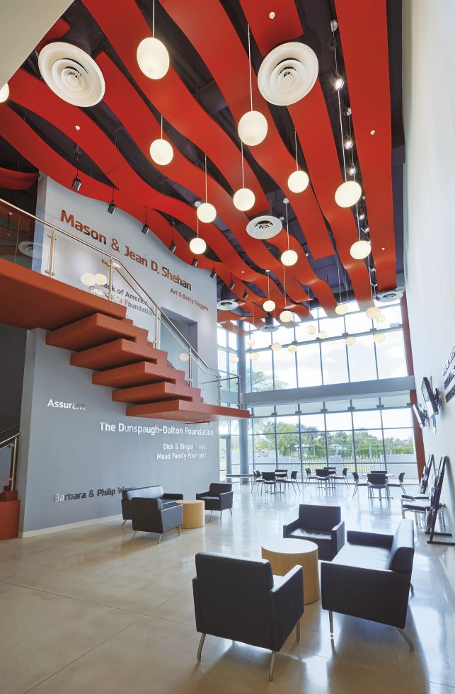 South Dade Miami YMCA Lobby Armstrong Ceiling Solutions Commercial