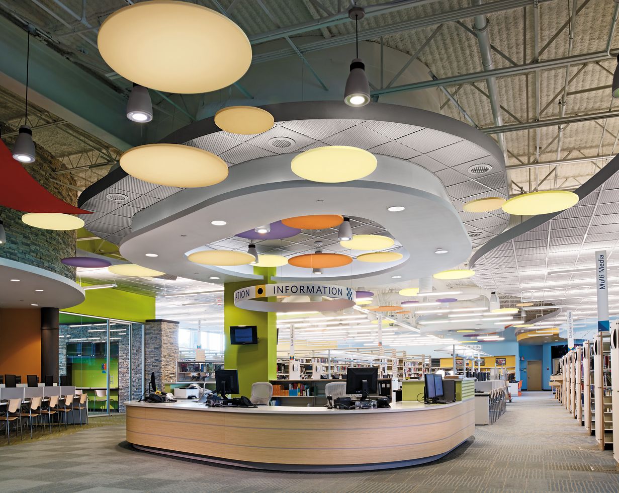 Evelyn Meador Library | Armstrong Ceiling Solutions – Commercial