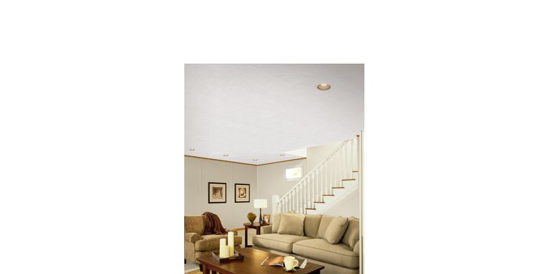 Armstrong Classic Fine Textured 2 X 2 White Angled Tegular Drop Ceiling Tile At Menards