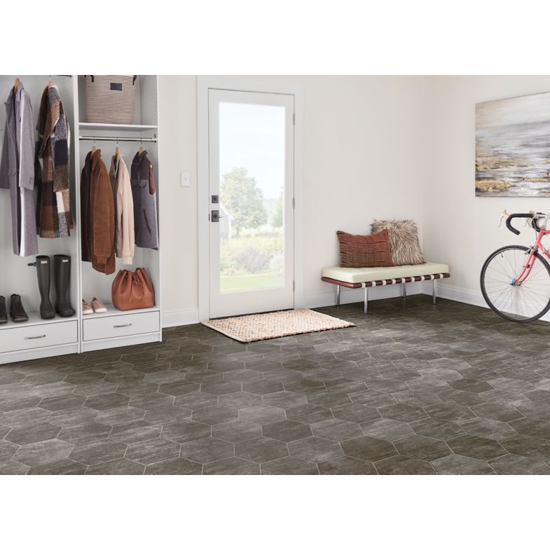 Stone Hex Vinyl Sheet Mountain Stone B3391