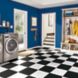 Room Scene for Solid Colors Engineered Tile - Betcha Black D4101