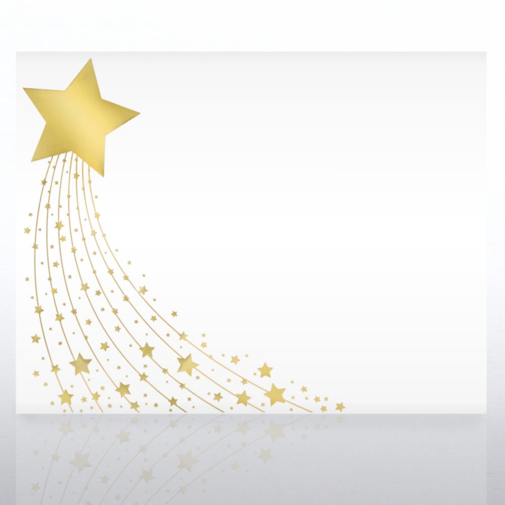 Foil Certificate Paper - Shimmering Star at Baudville.com