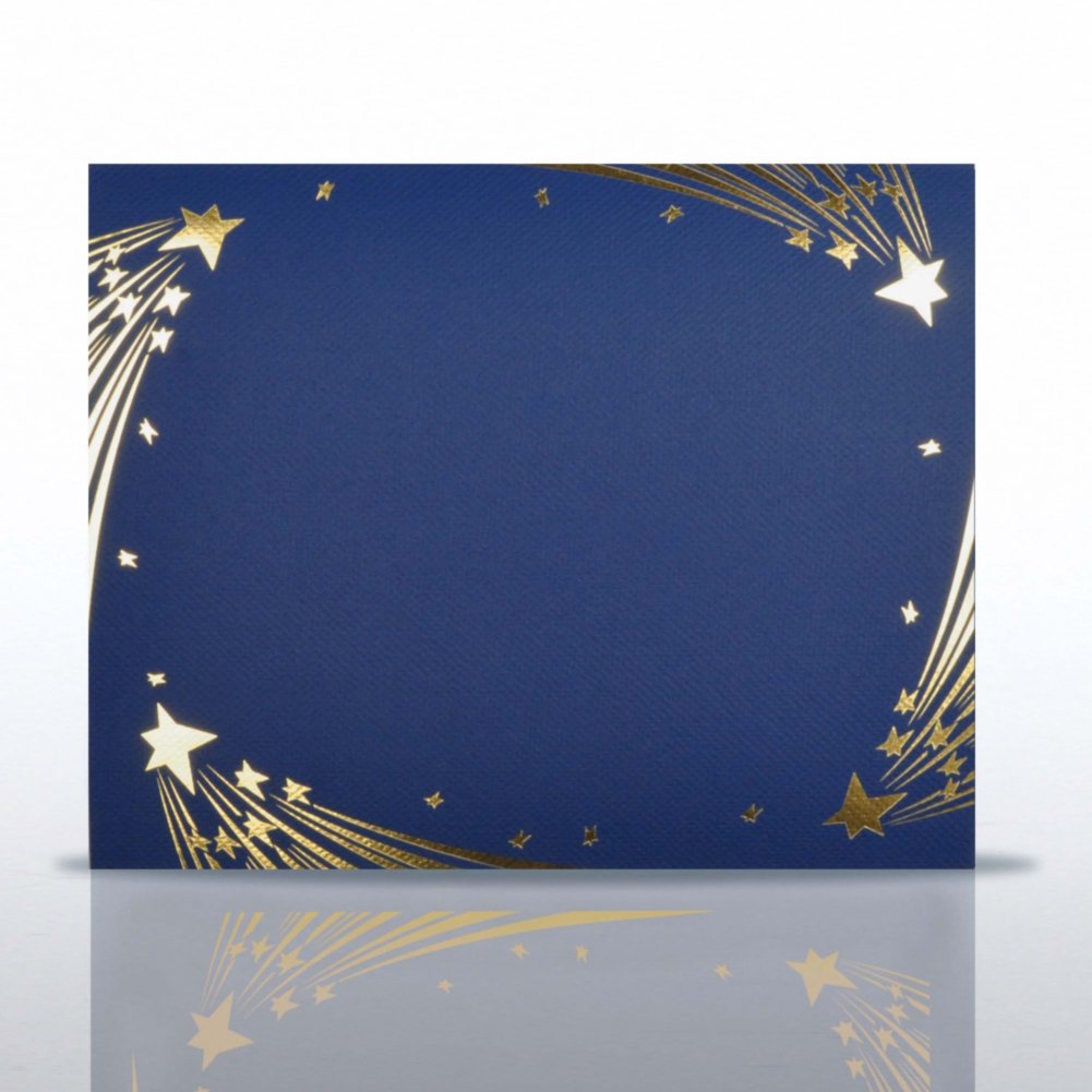 Stars Gold Foil Border Certificate Cover at Baudville.com