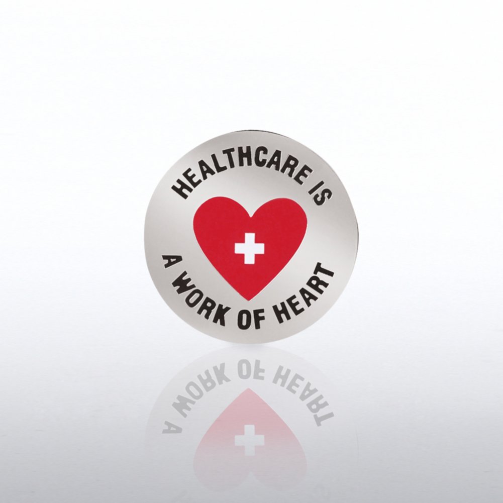 Lapel Pin - Healthcare Is A Work Of Heart At Baudville.com