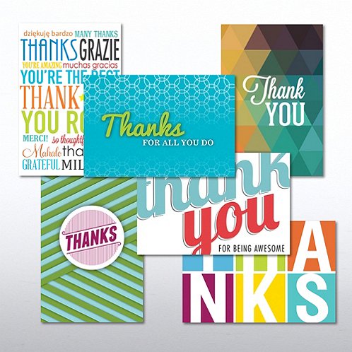 Value Greeting Card Assortment - Thank You at Baudville.com