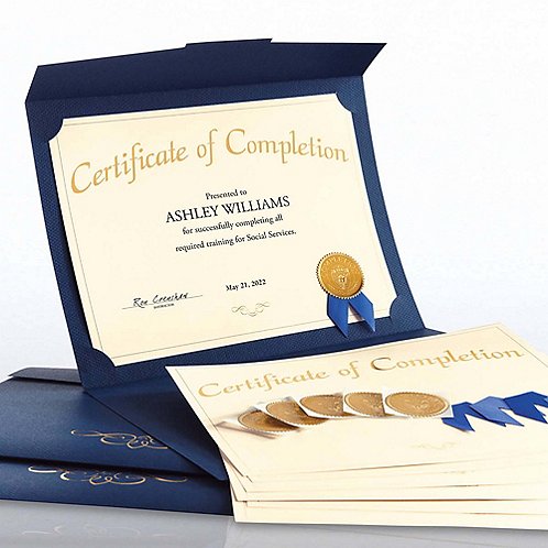 certificate paper bundle completion difference baudville larger