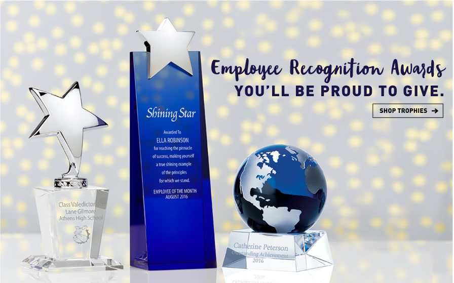 Employee recognition awards you will be proud to give, shop trophies button