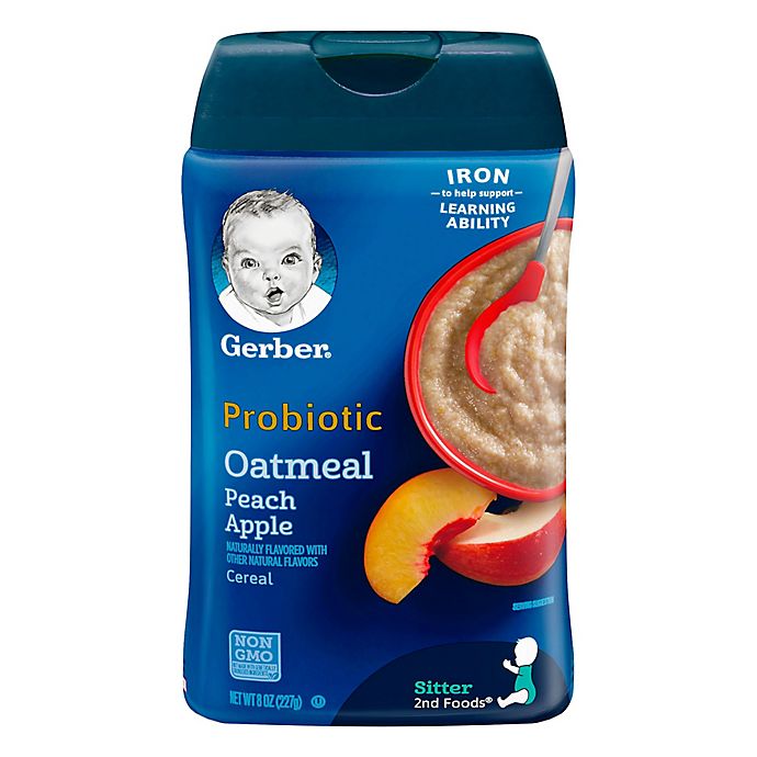 Gerber® 8 oz. Probiotic Oatmeal with Peach and Apple Cereal