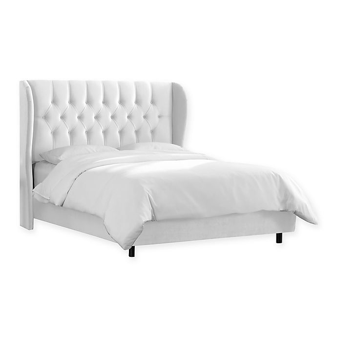 Sydney Tufted Wingback King Bed in White