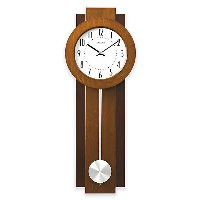 Bulova C3542 CRANBROOK Pendulum Wall Clock Brown for sale online 