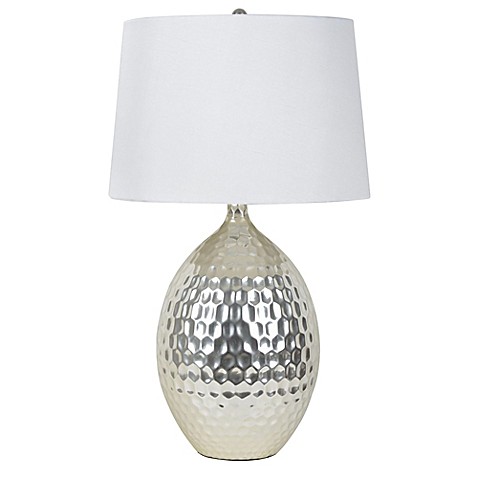 decor therapy bing faceted table lamp with linen shad