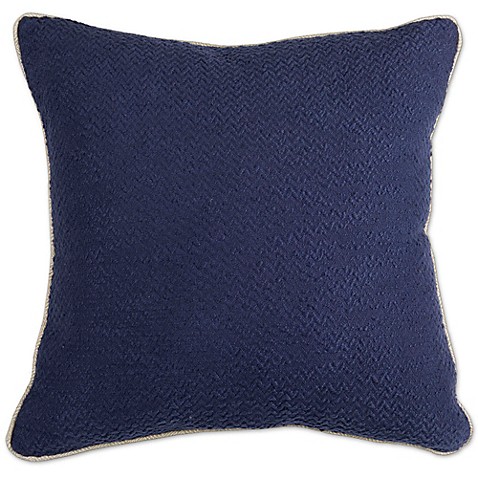 Buy Villa Home Razia 22-Inch Square Throw Pillow in Navy from Bed Bath & Beyond