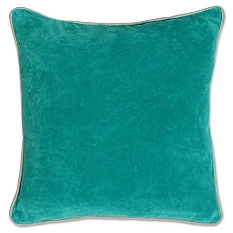 Buy Villa Home Heirloom Velvet Square Throw Pillow in Pacific Blue from Bed Bath & Beyond